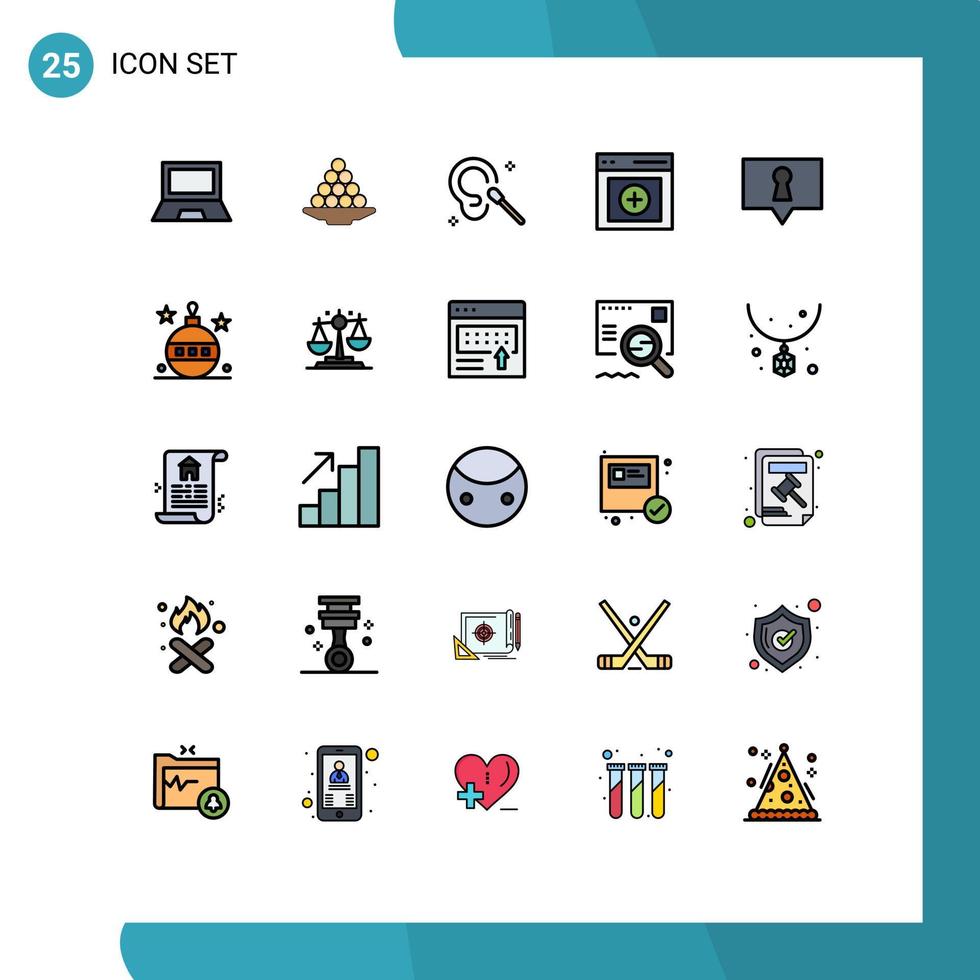 25 Creative Icons Modern Signs and Symbols of interface clean indian cleaning buds Editable Vector Design Elements