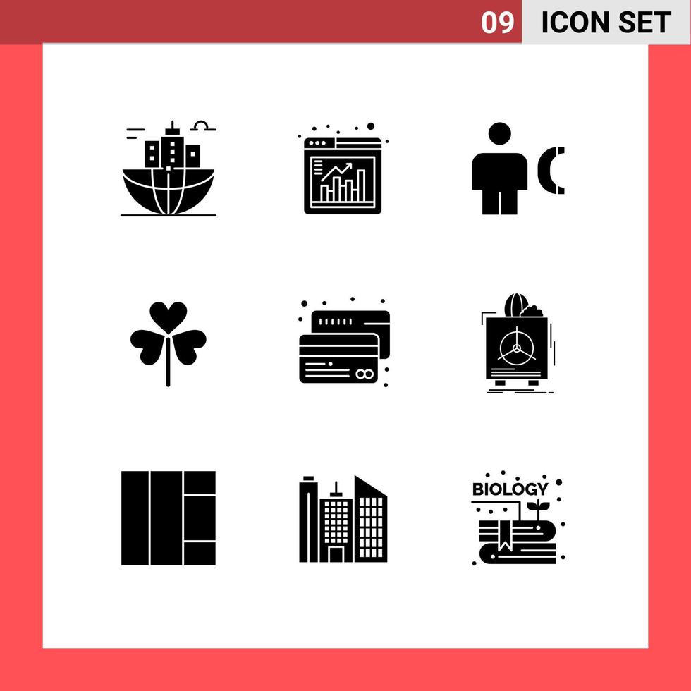 Set of 9 Modern UI Icons Symbols Signs for flower flora chart flower human Editable Vector Design Elements