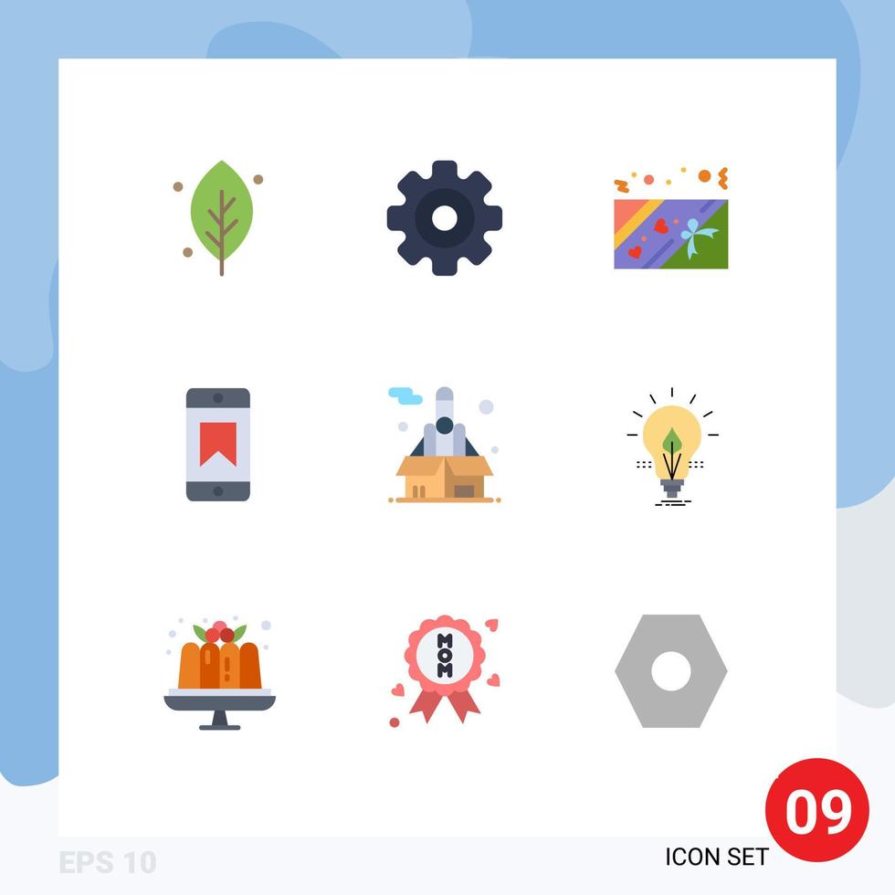 Modern Set of 9 Flat Colors and symbols such as startup force box business award Editable Vector Design Elements