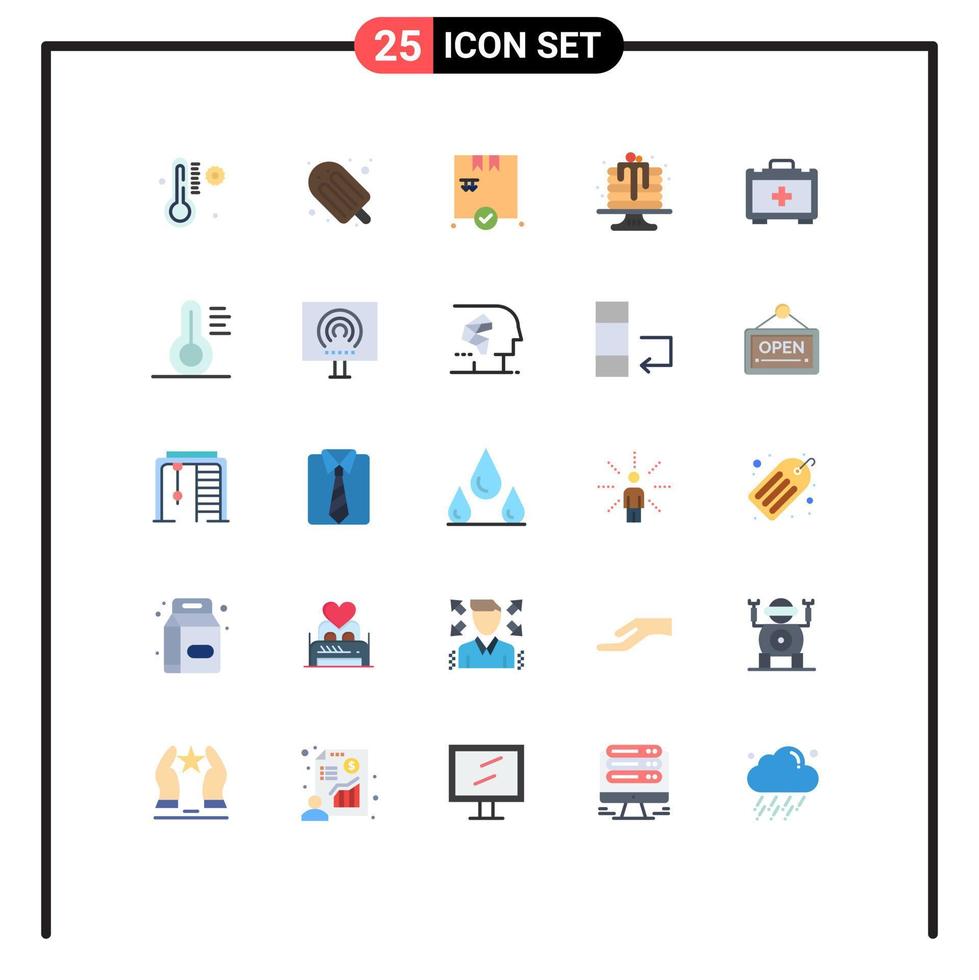 25 Creative Icons Modern Signs and Symbols of medical health bag box bag cake Editable Vector Design Elements