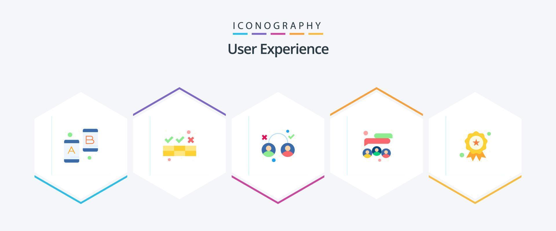 User Experience 25 Flat icon pack including team. people. files. friends. user vector