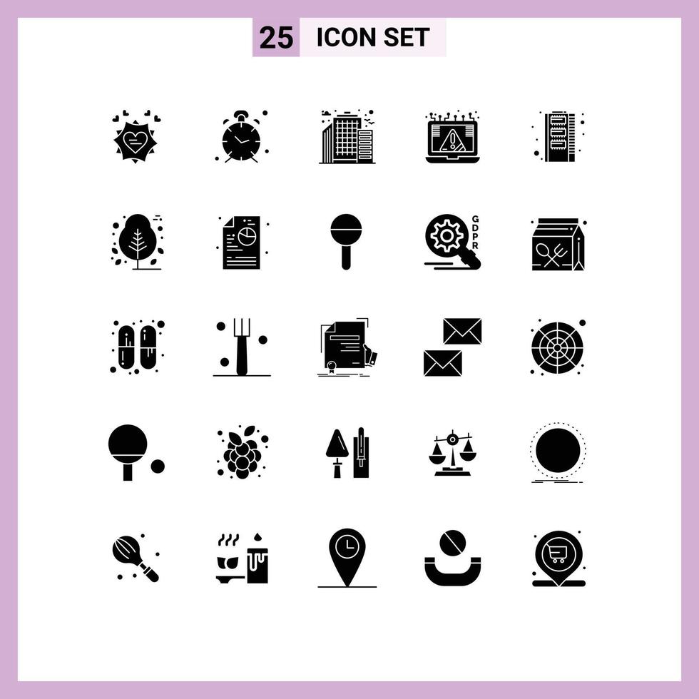 25 Creative Icons Modern Signs and Symbols of hardware notice alert cyber connection Editable Vector Design Elements