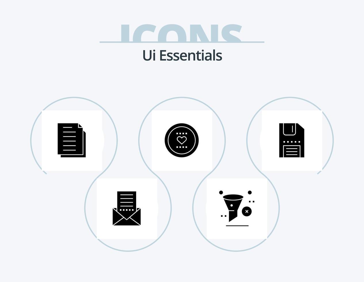 Ui Essentials Glyph Icon Pack 5 Icon Design. like. favorite. remove. paper. documents vector