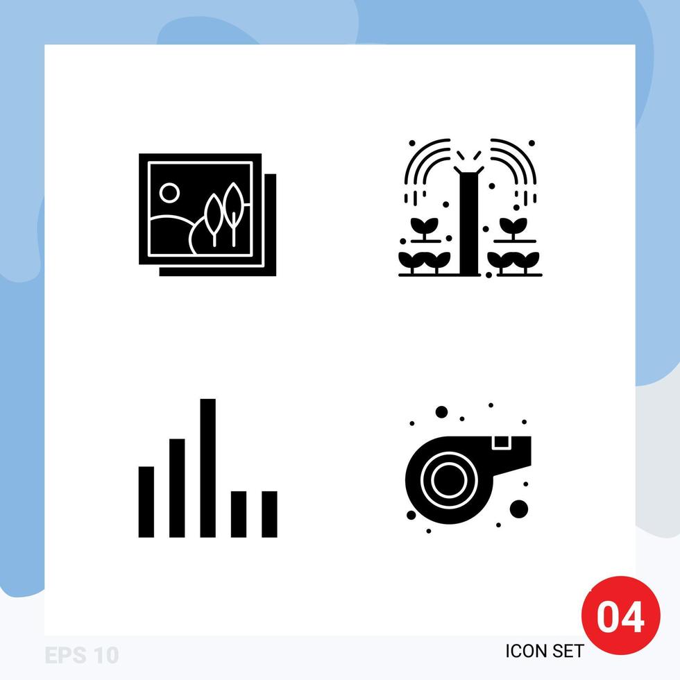 User Interface Solid Glyph Pack of modern Signs and Symbols of frame phone picture nature referee Editable Vector Design Elements