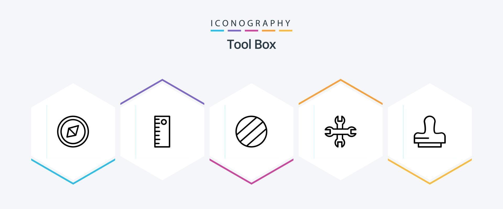 Tools 25 Line icon pack including . wrench. vector