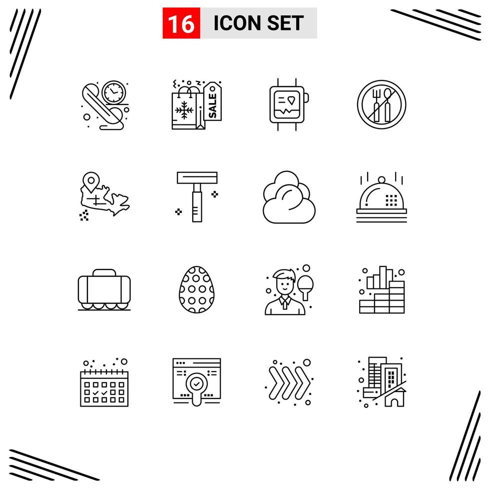16 Thematic Vector Outlines and Editable Symbols of beauty map health canada ramadan Editable Vector Design Elements