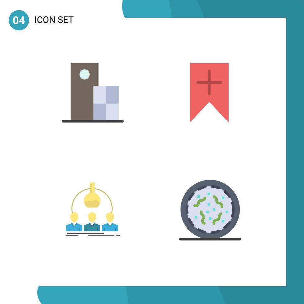 Stock Vector Icon Pack of 4 Line Signs and Symbols for architecture labortary modern plus man Editable Vector Design Elements