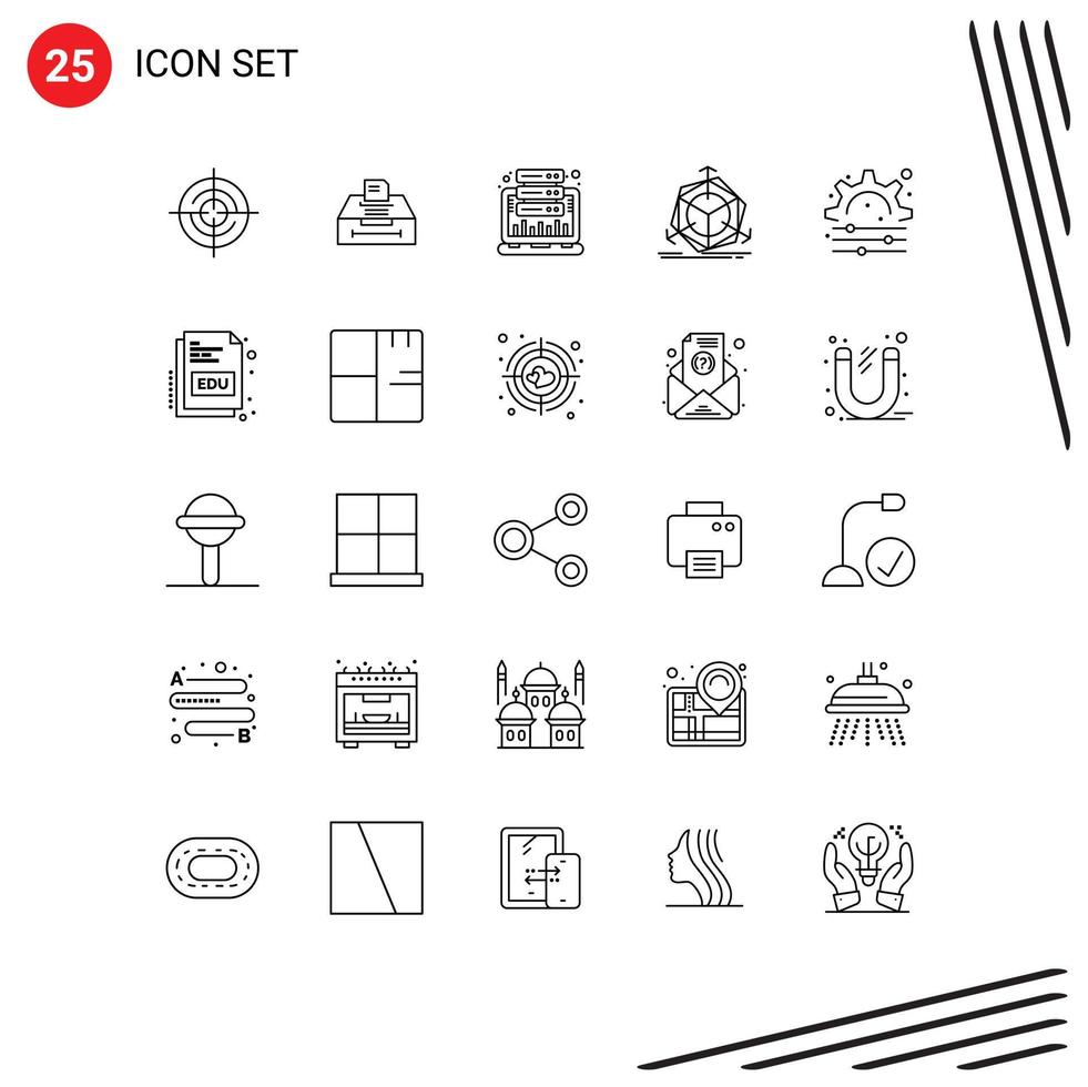 25 Line concept for Websites Mobile and Apps creative modification analysis correction web Editable Vector Design Elements