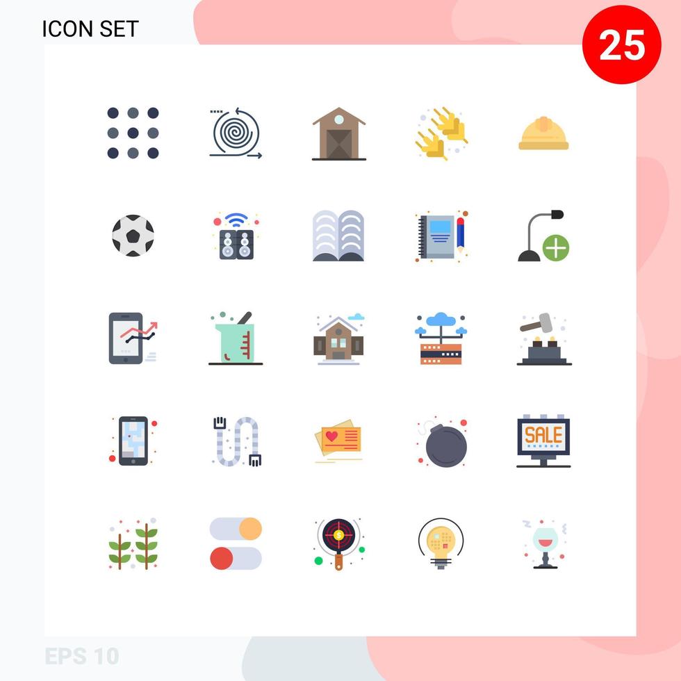 Universal Icon Symbols Group of 25 Modern Flat Colors of helmet vegetable autumn supermarket thanksgiving Editable Vector Design Elements
