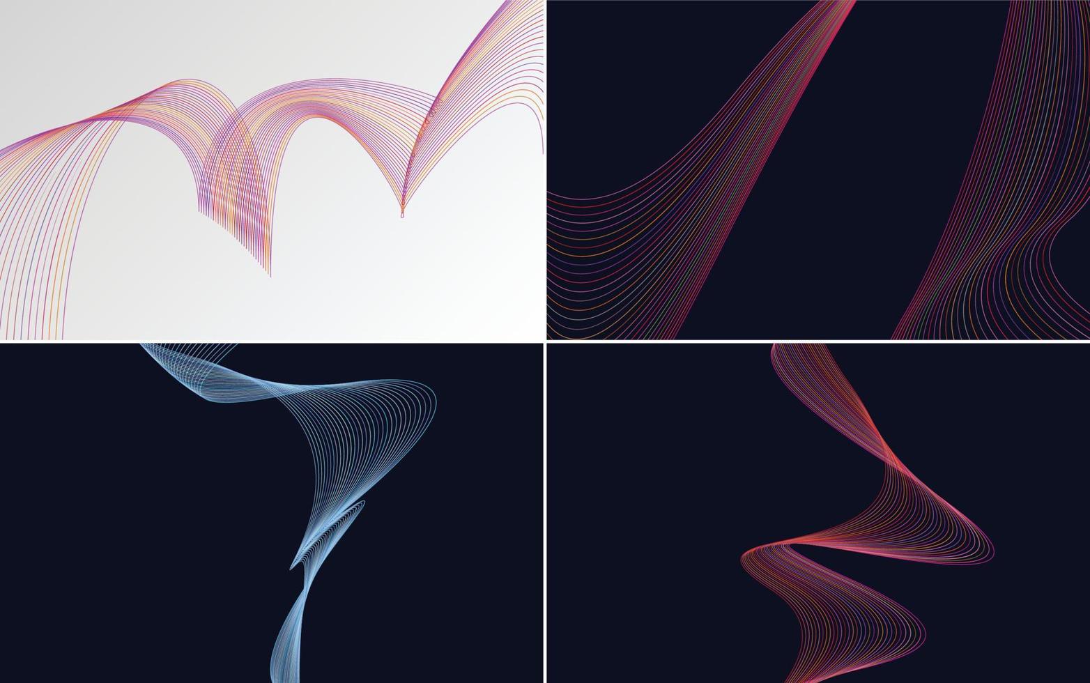 modern wave curve abstract presentation background Pack vector
