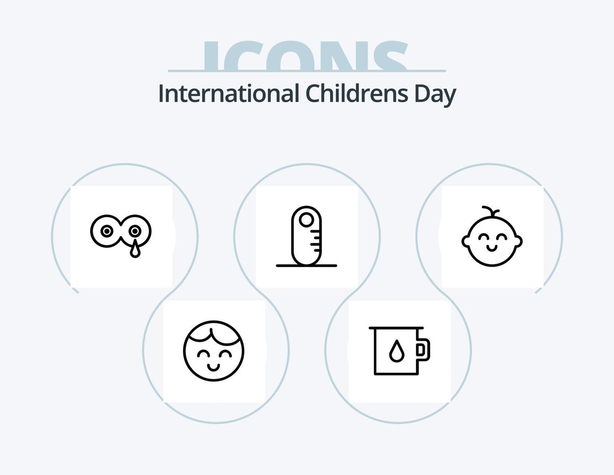 Baby Line Icon Pack 5 Icon Design. . mother. abacus. milk. breast vector