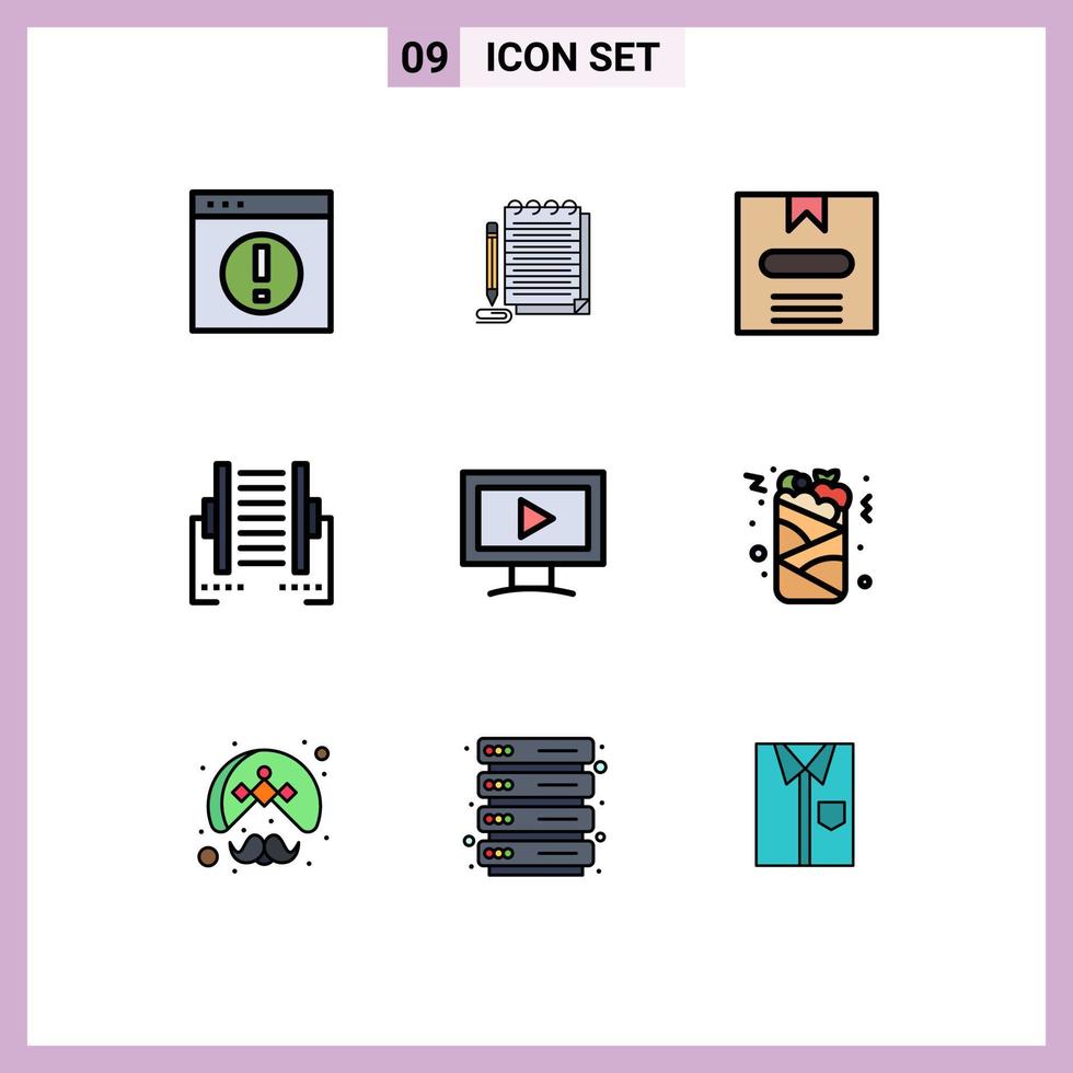 User Interface Pack of 9 Basic Filledline Flat Colors of transfer data novel connection hide Editable Vector Design Elements