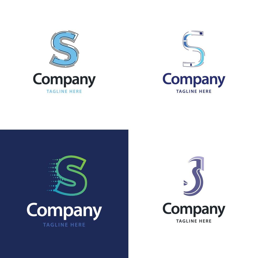 Letter S Big Logo Pack Design Creative Modern logos design for your business vector