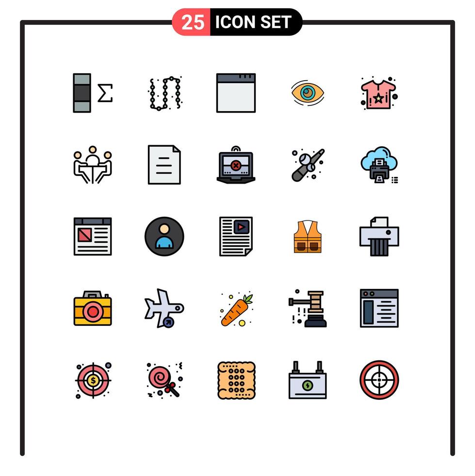 Universal Icon Symbols Group of 25 Modern Filled line Flat Colors of baby see app search look Editable Vector Design Elements
