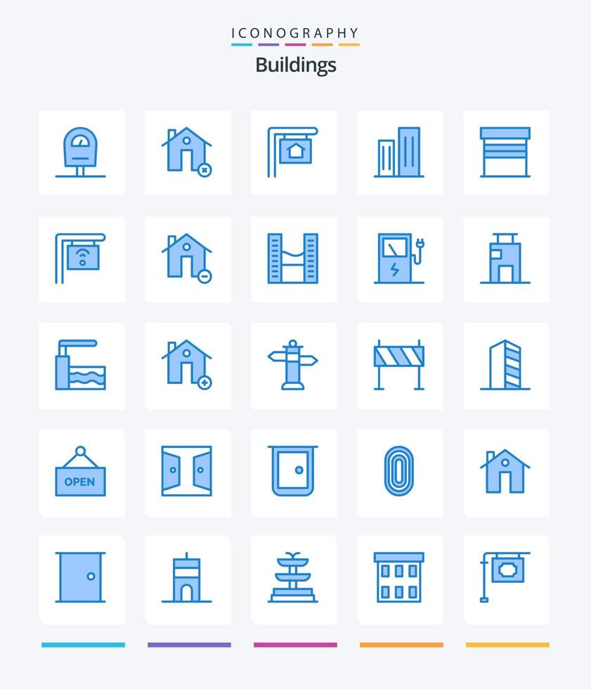 Creative Buildings 25 Blue icon pack  Such As buildings. skyscrapers. for sale. district. buildings vector