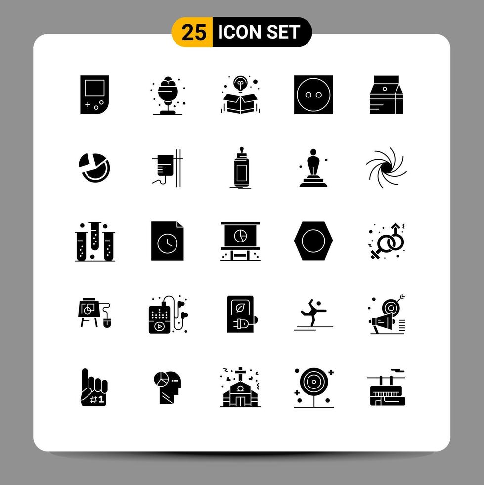 25 Universal Solid Glyphs Set for Web and Mobile Applications drink tumble dry creative laundry care Editable Vector Design Elements