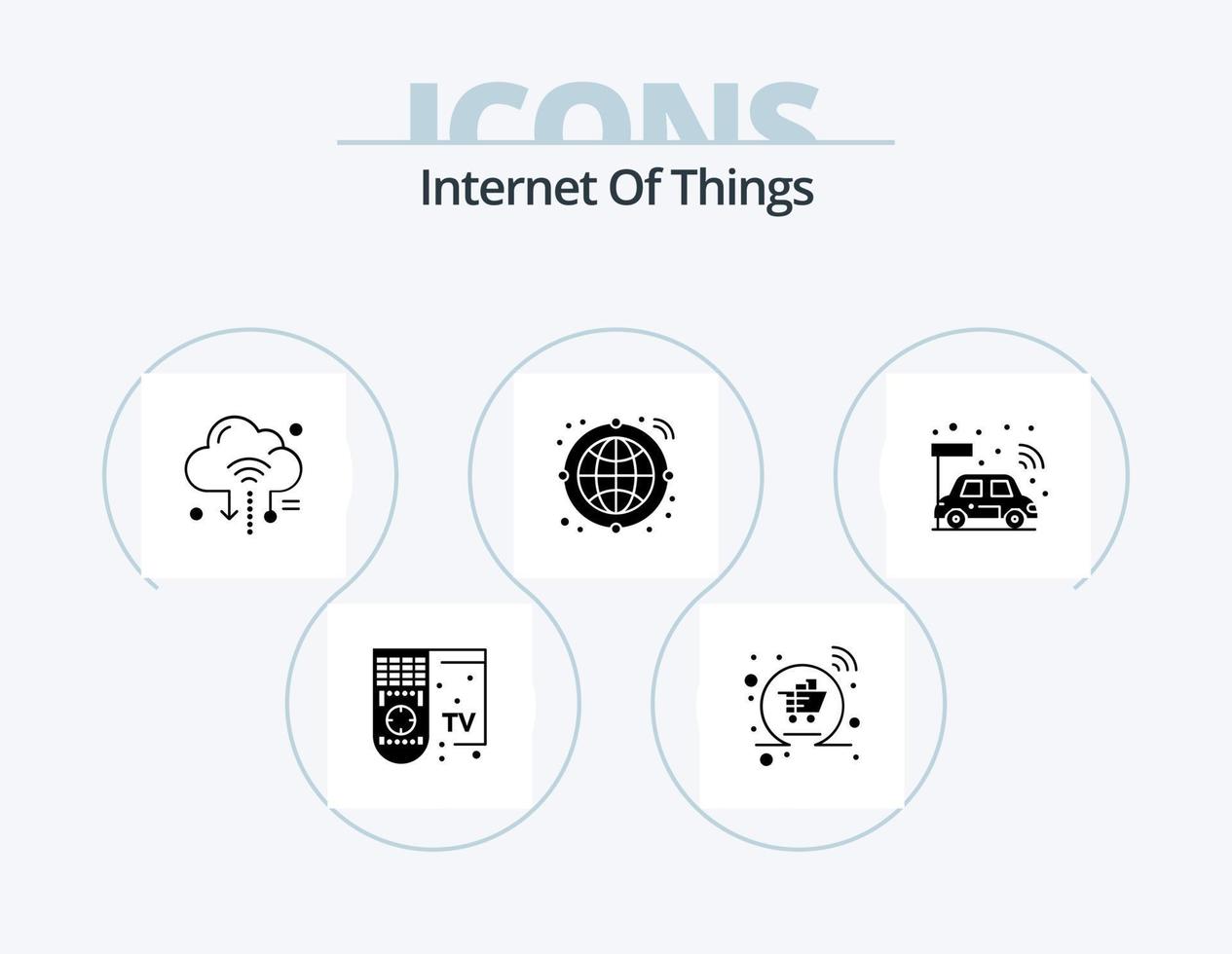Internet Of Things Glyph Icon Pack 5 Icon Design. cpu. transfer. internet. internet. cloud vector