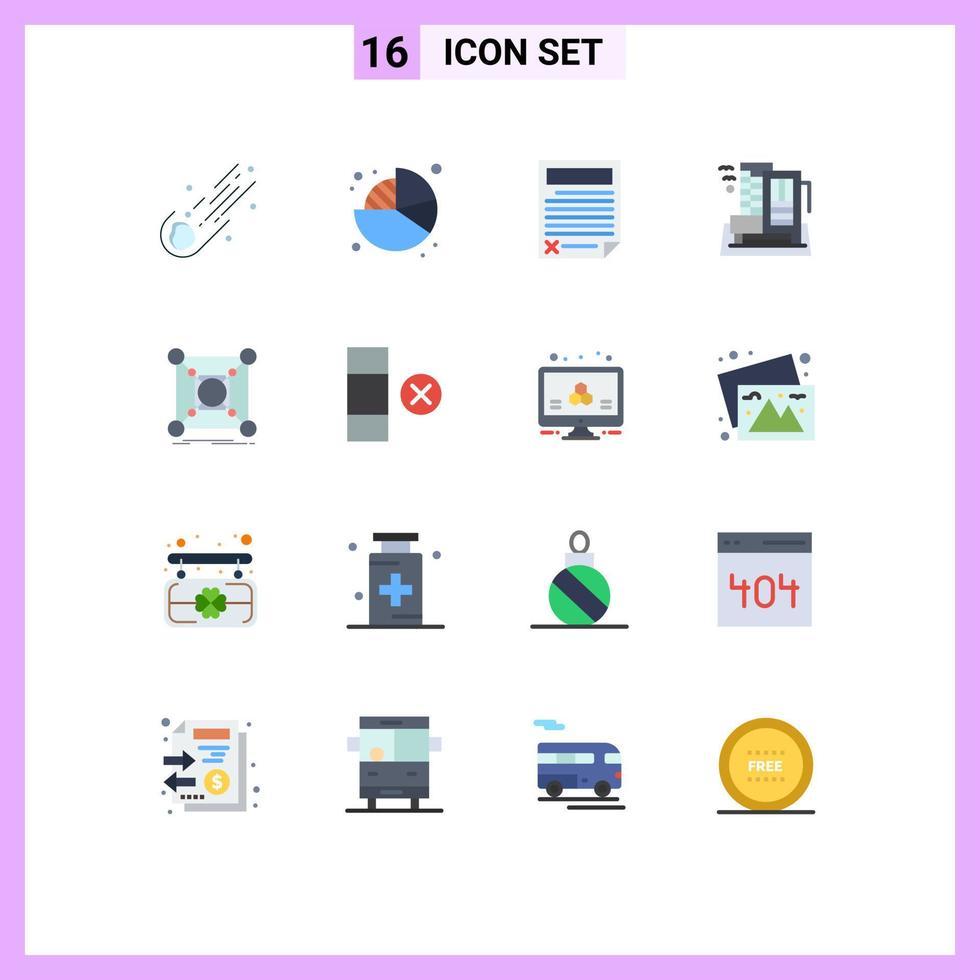 16 Creative Icons Modern Signs and Symbols of home building pie hotel page Editable Pack of Creative Vector Design Elements