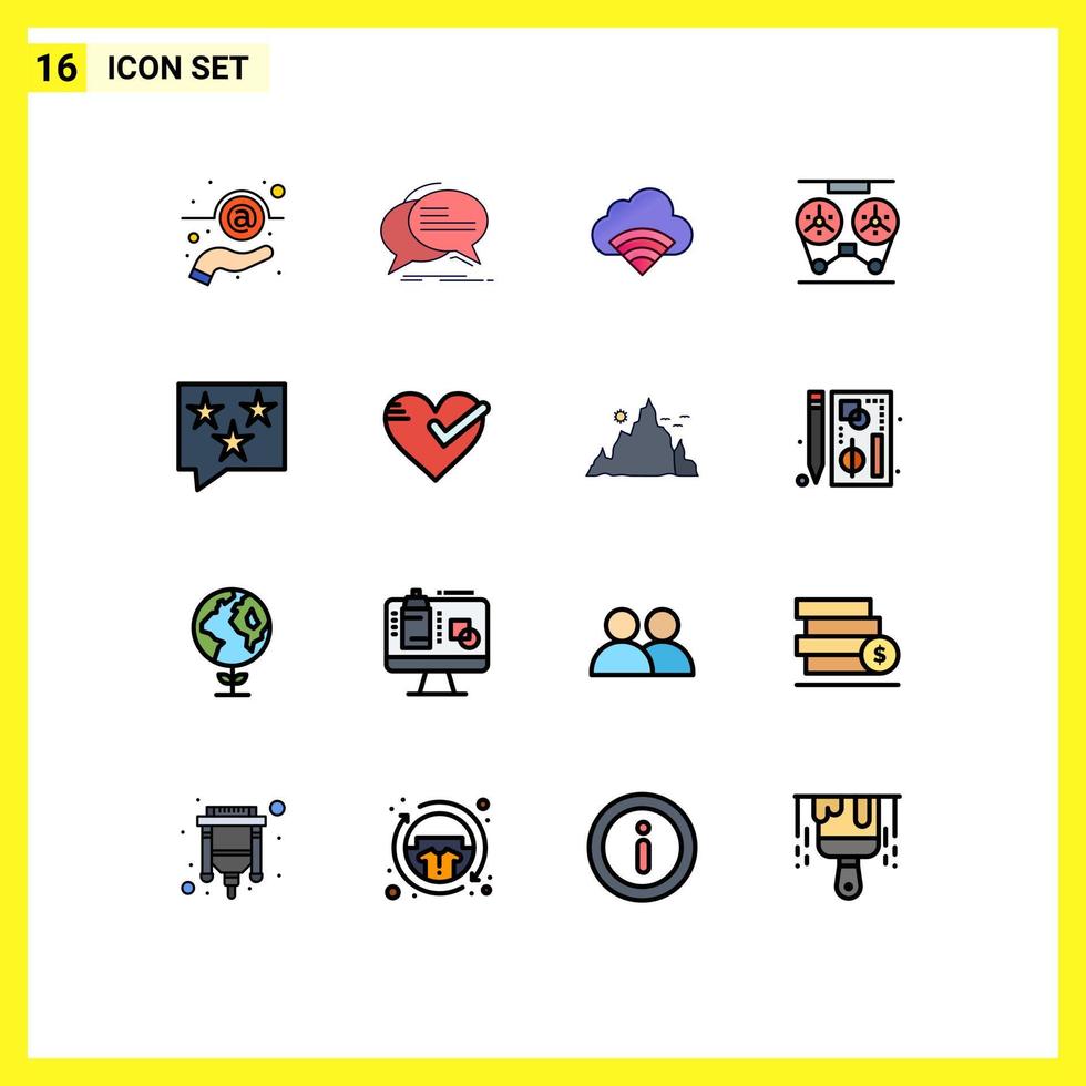 16 Creative Icons Modern Signs and Symbols of reel record talk player signal Editable Creative Vector Design Elements