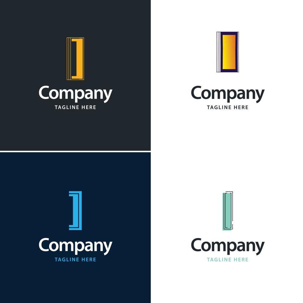 Letter I Big Logo Pack Design Creative Modern logos design for your business vector