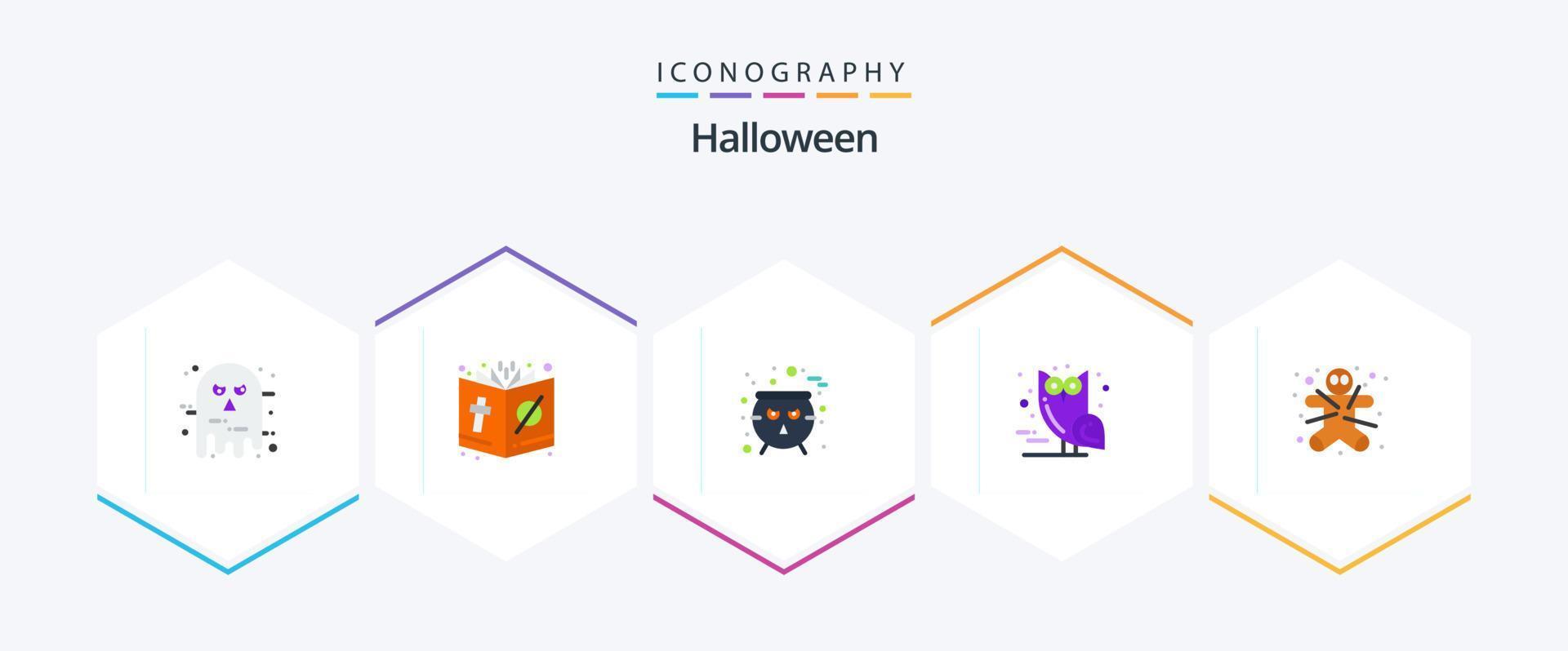Halloween 25 Flat icon pack including scary. halloween. halloween. bird. halloween vector