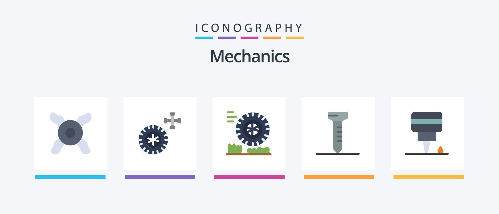 paquete de iconos de 5 planos de mecánica que incluye . clavo. petróleo. diseño de iconos creativos vector