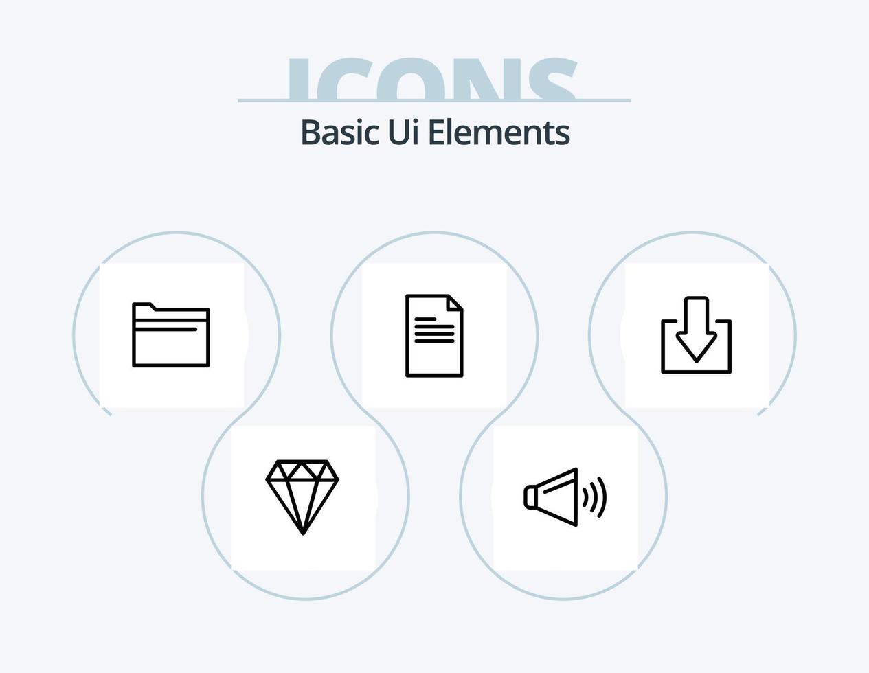 Basic Ui Elements Line Icon Pack 5 Icon Design. . . arrows. buy. hand bag vector