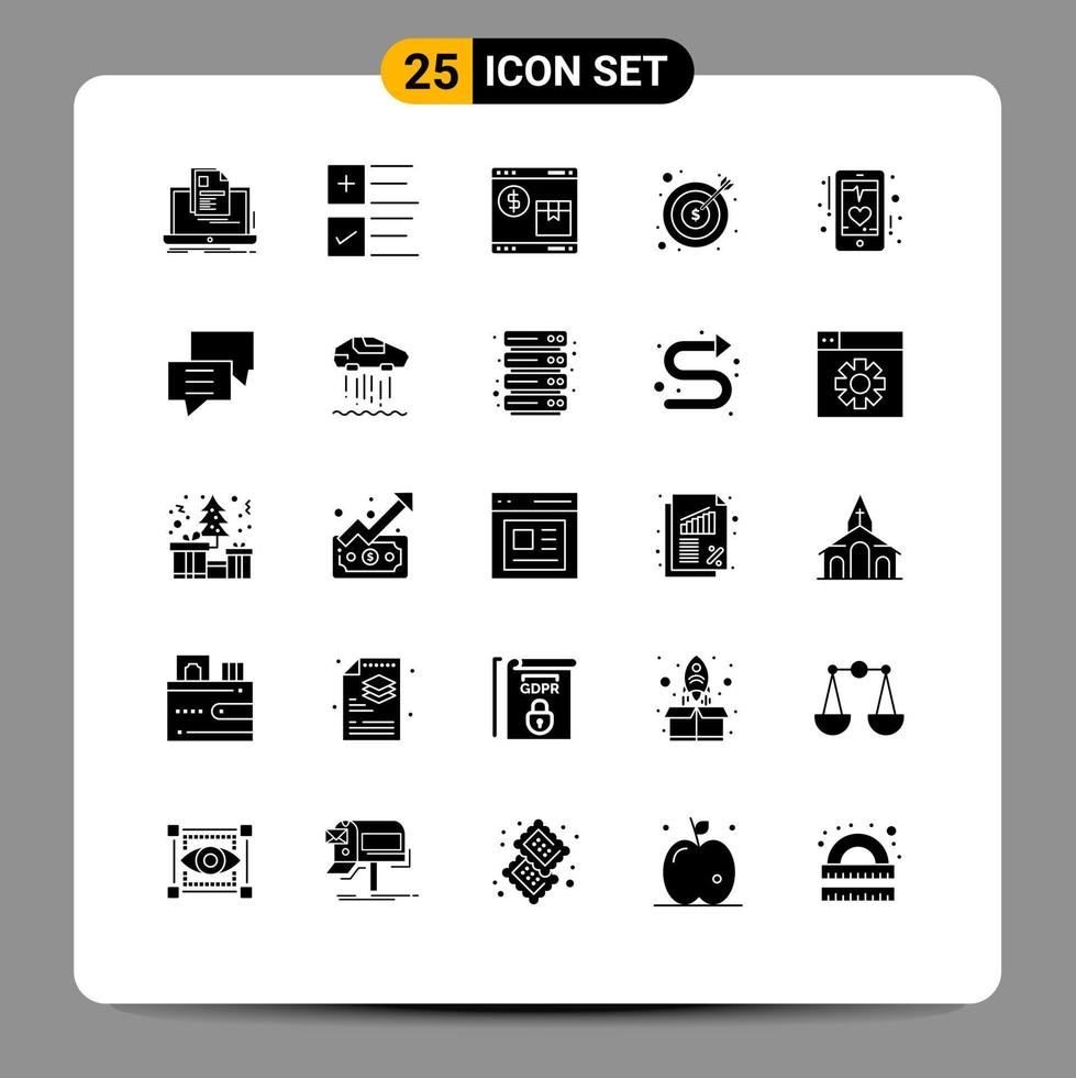 25 Creative Icons Modern Signs and Symbols of finance business business banking shopping Editable Vector Design Elements