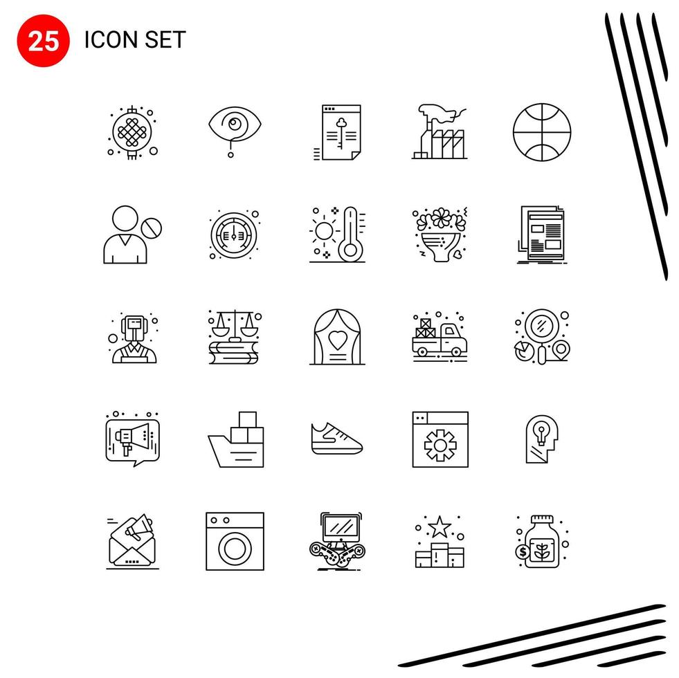 Modern Set of 25 Lines and symbols such as interest despotism mark autocracy key Editable Vector Design Elements