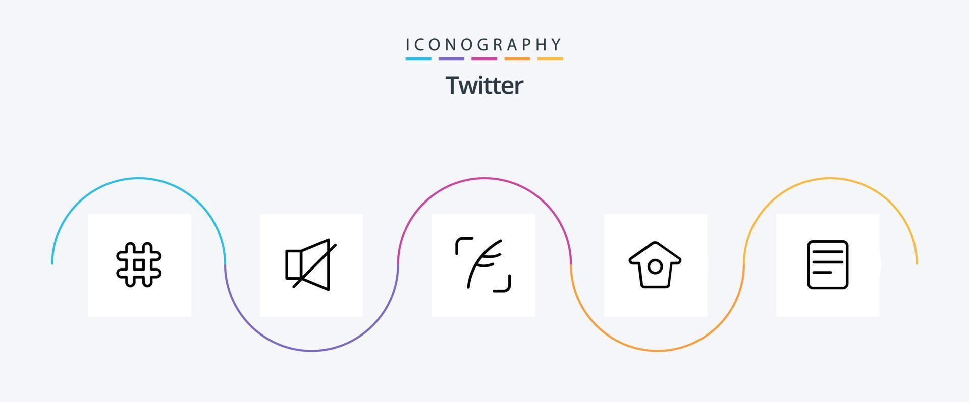 Twitter Line 5 Icon Pack Including chat. twitter. twitter. twitter. birdhouse vector