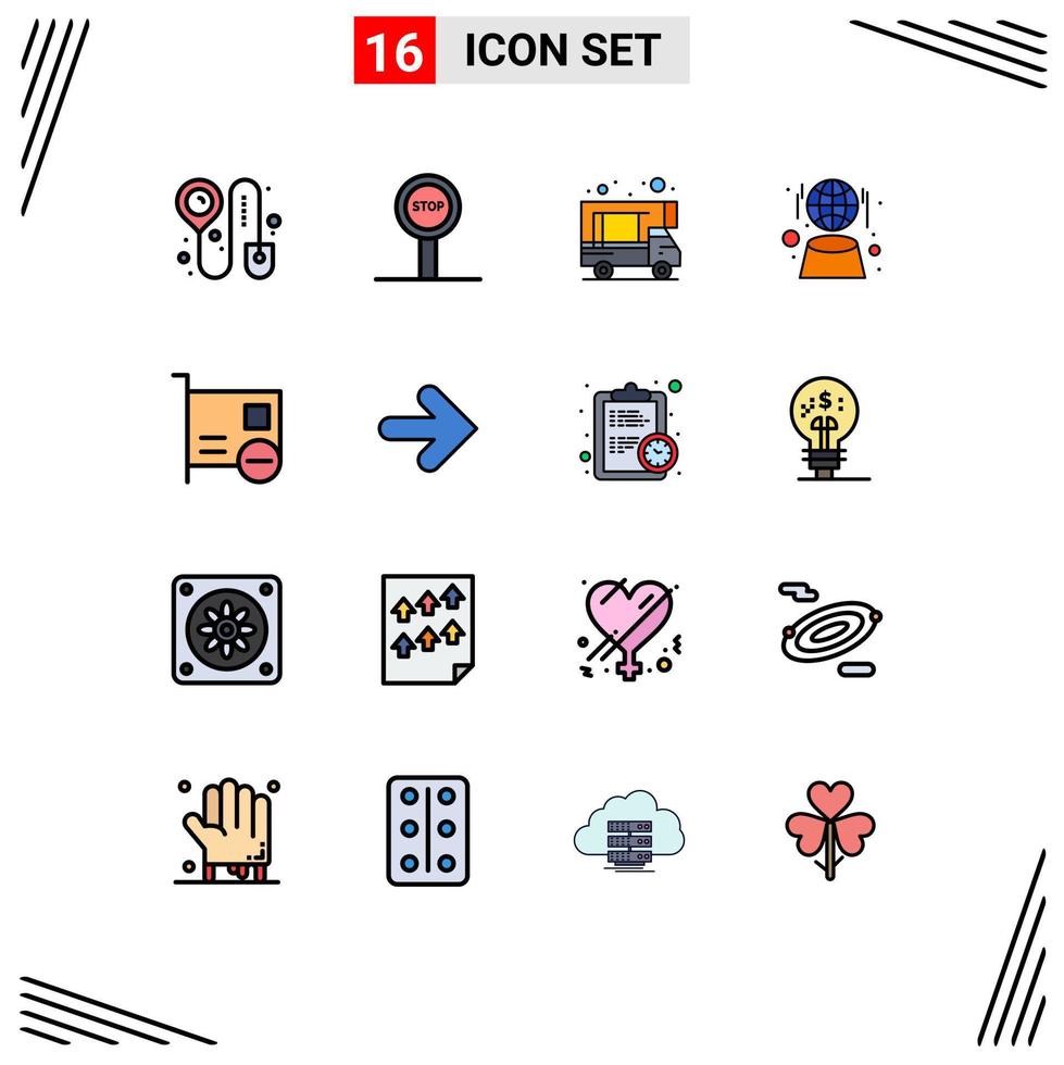 Stock Vector Icon Pack of 16 Line Signs and Symbols for pci devices doodle computers network Editable Creative Vector Design Elements