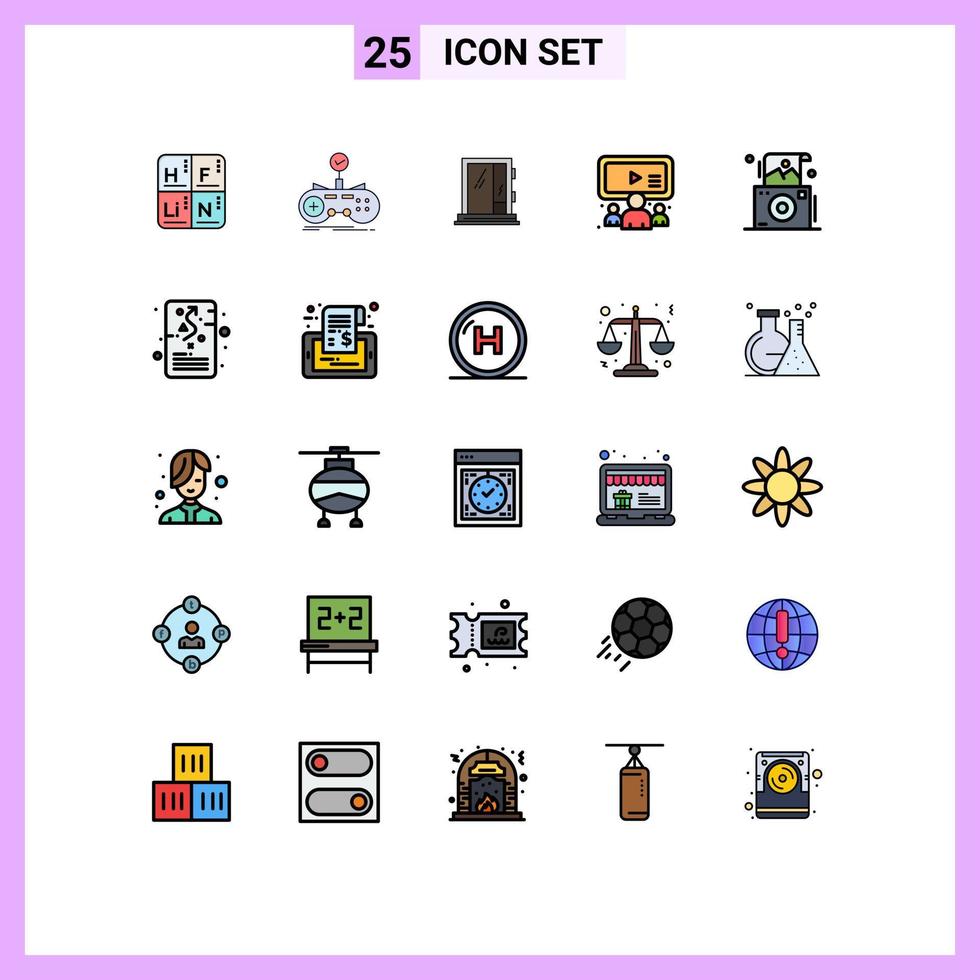 25 Creative Icons Modern Signs and Symbols of user online gaming group construction Editable Vector Design Elements