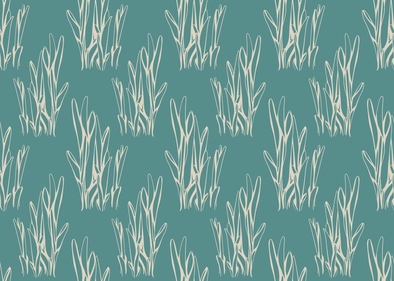 Floral pattern seamless vector background. Foliage and flower wallpaper design of nature.
