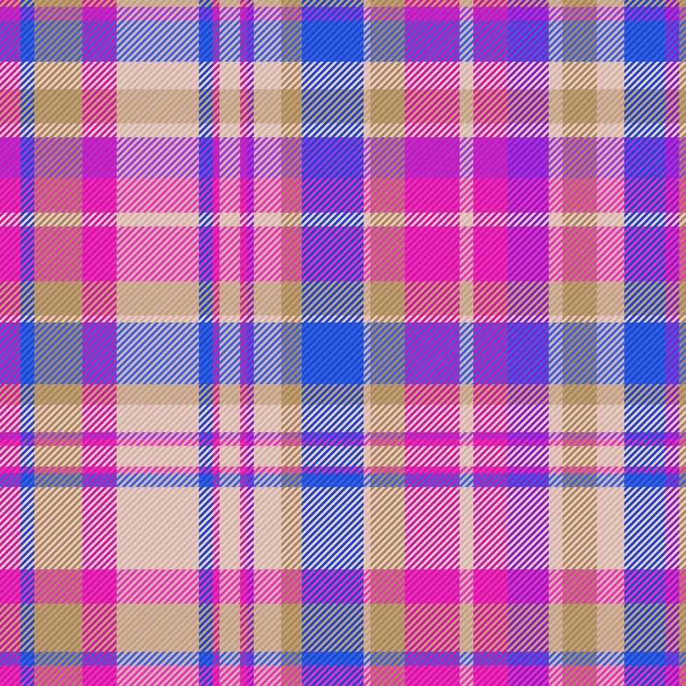 Check tartan pattern. Vector texture seamless. Textile background plaid fabric.