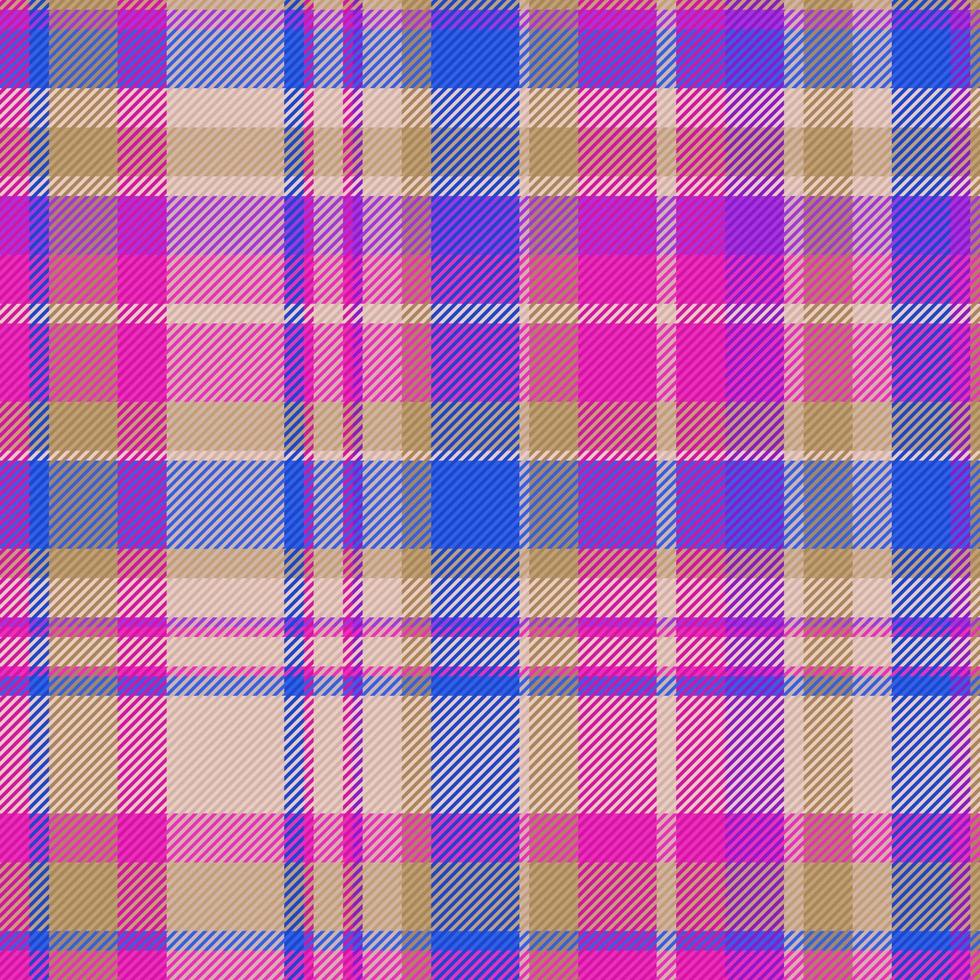 Check tartan pattern. Vector texture seamless. Textile background plaid fabric.