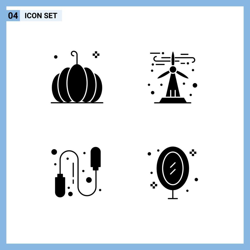 Pack of Modern Solid Glyphs Signs and Symbols for Web Print Media such as food fitness vegetable renewable furniture Editable Vector Design Elements