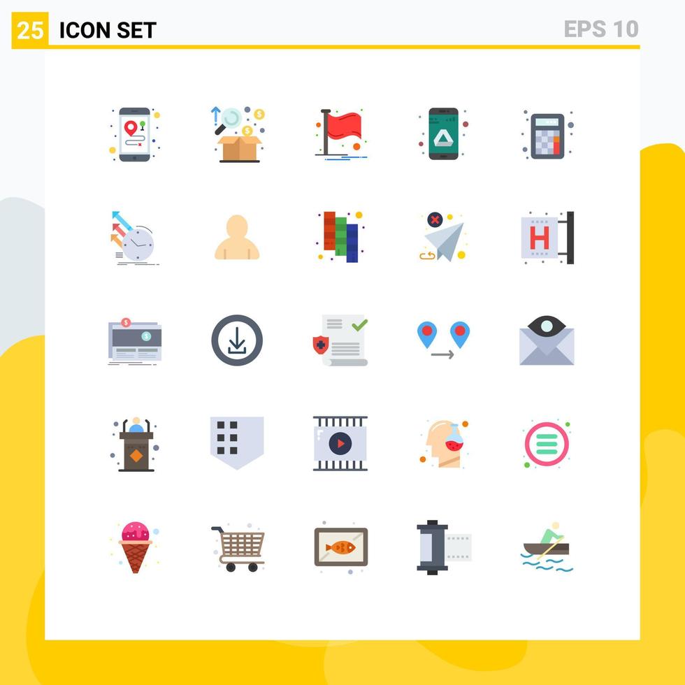 25 Creative Icons Modern Signs and Symbols of calculator storage country google app Editable Vector Design Elements