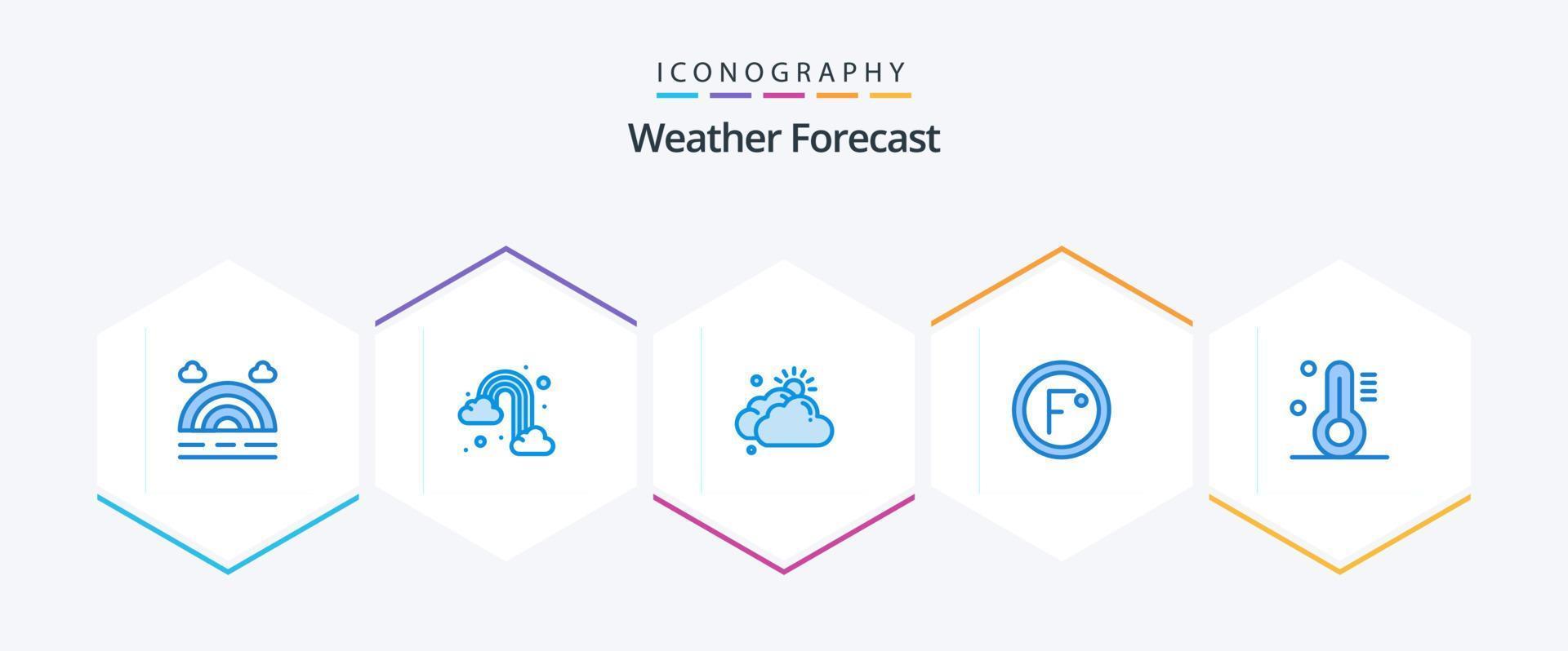 Weather 25 Blue icon pack including thermometer. weather. cloudy. temperature. degree vector