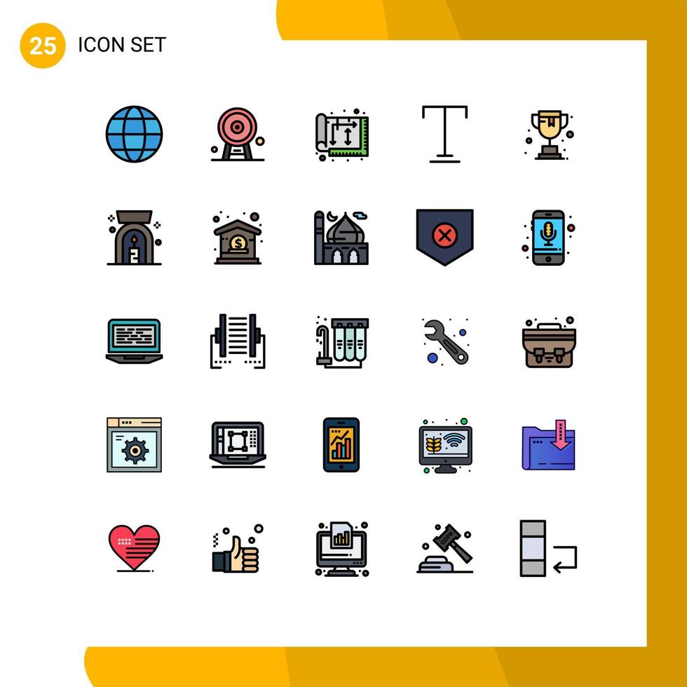 Stock Vector Icon Pack of 25 Line Signs and Symbols for online text london eye font house Editable Vector Design Elements