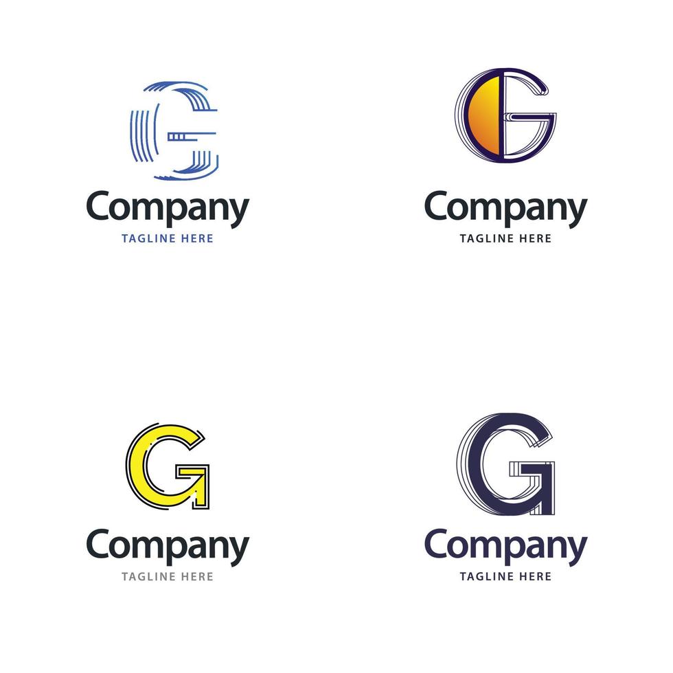 Letter G Big Logo Pack Design Creative Modern logos design for your business vector