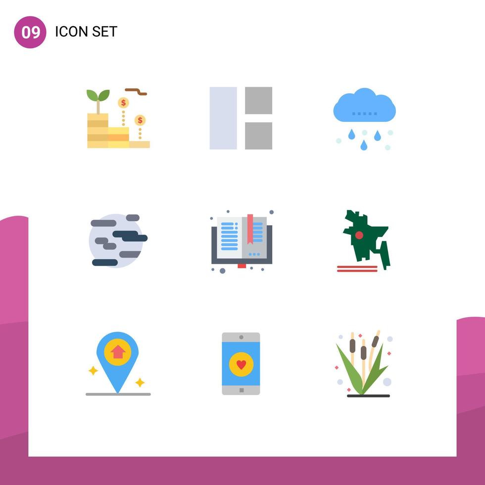 9 Creative Icons Modern Signs and Symbols of back to school smoke cloud pollution environment Editable Vector Design Elements