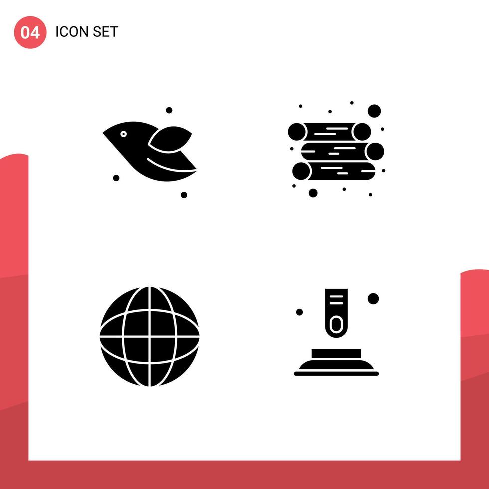 Universal Icon Symbols Group of Modern Solid Glyphs of animal earth spring wood laboratory Editable Vector Design Elements