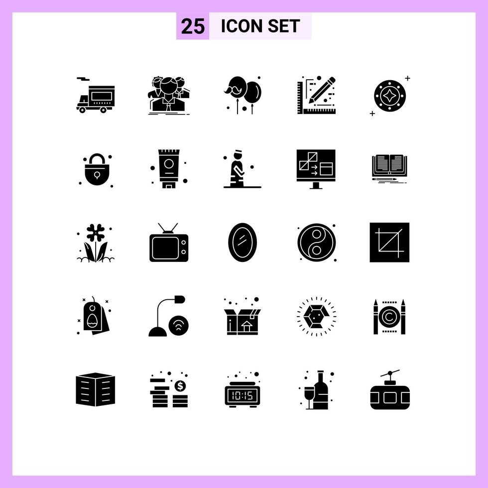 25 Creative Icons Modern Signs and Symbols of cosmos document online design fathers day Editable Vector Design Elements