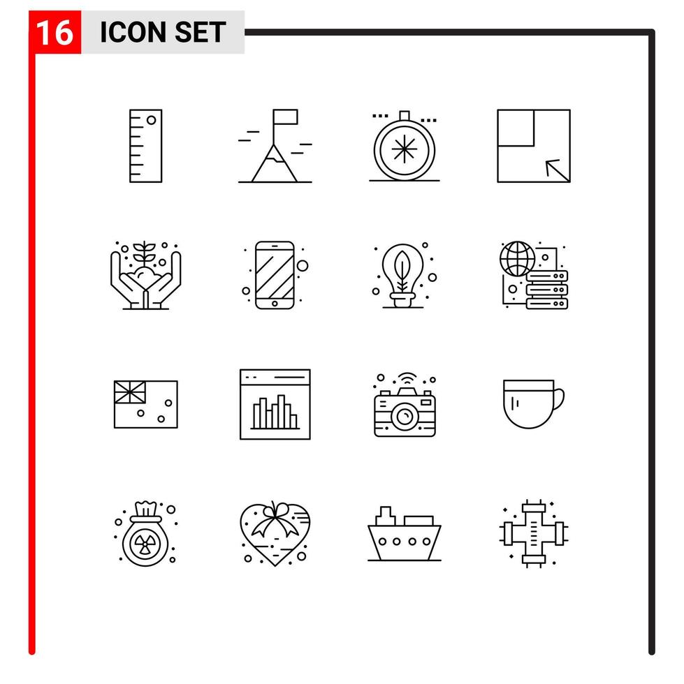 conjunto de 16 paquetes de esquemas comerciales para elementos de diseño de vector editables de vista manual de navegación de dinero de teléfono celular