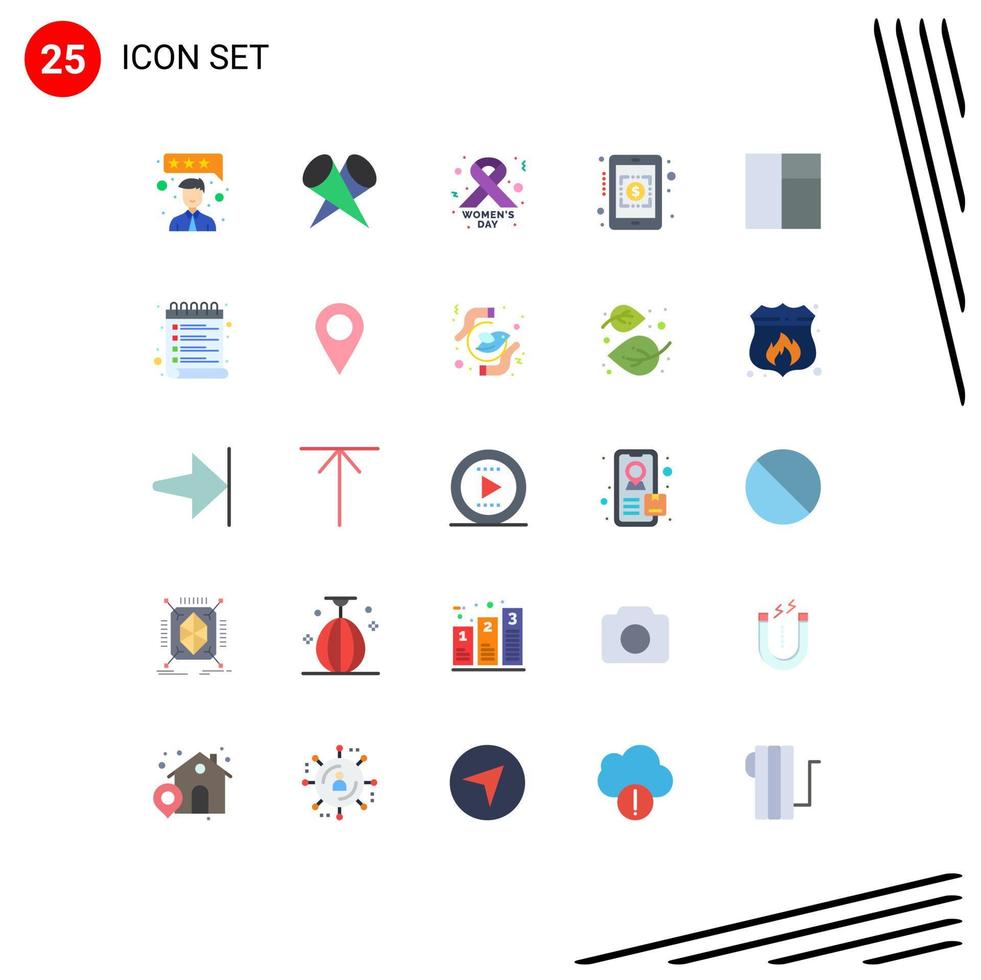 25 Flat Color concept for Websites Mobile and Apps wish list day layout currency symbol Editable Vector Design Elements