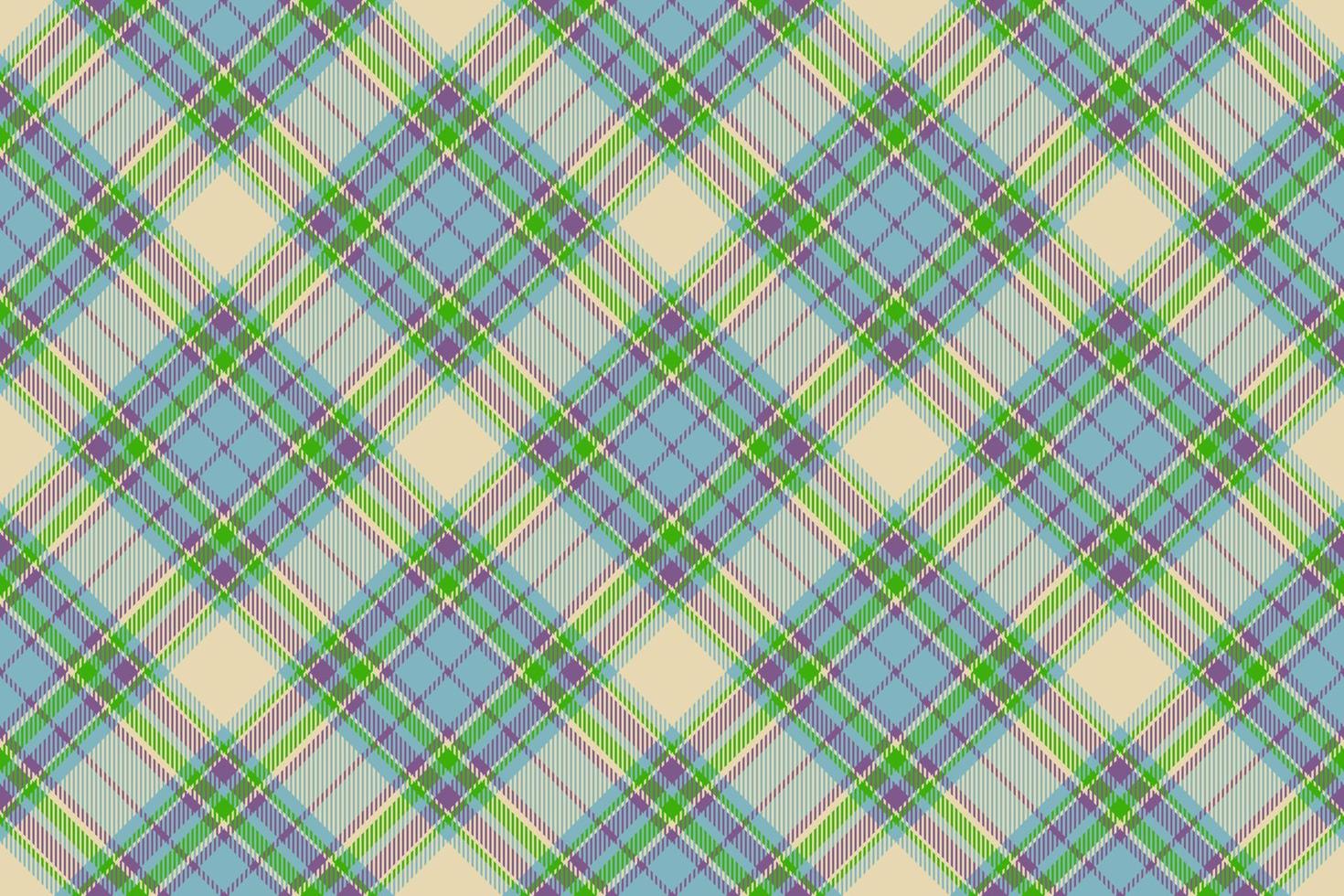 Seamless background fabric. Textile plaid pattern. Tartan vector texture check.
