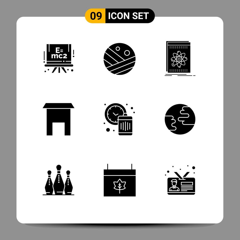9 iconos creativos signos y símbolos modernos del mercado de aplicaciones de la tienda de gestión que crean elementos de diseño vectorial editables vector