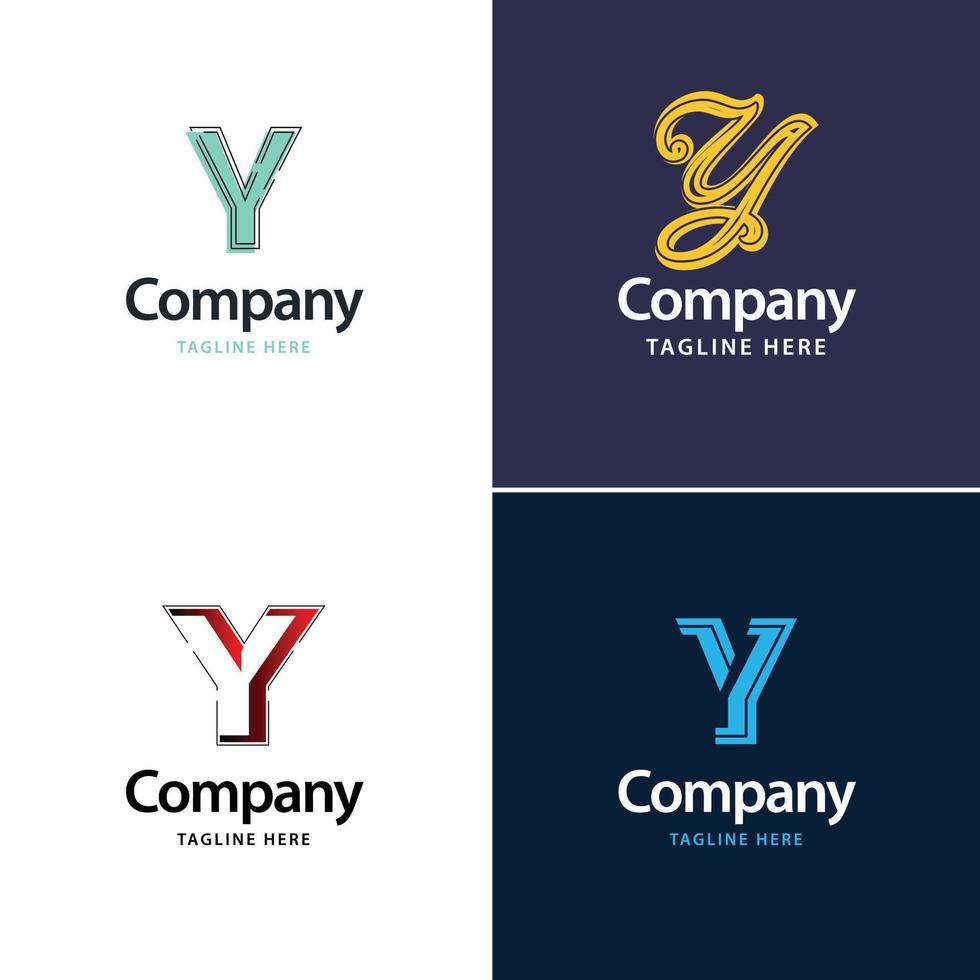 Letter Y Big Logo Pack Design Creative Modern logos design for your business vector