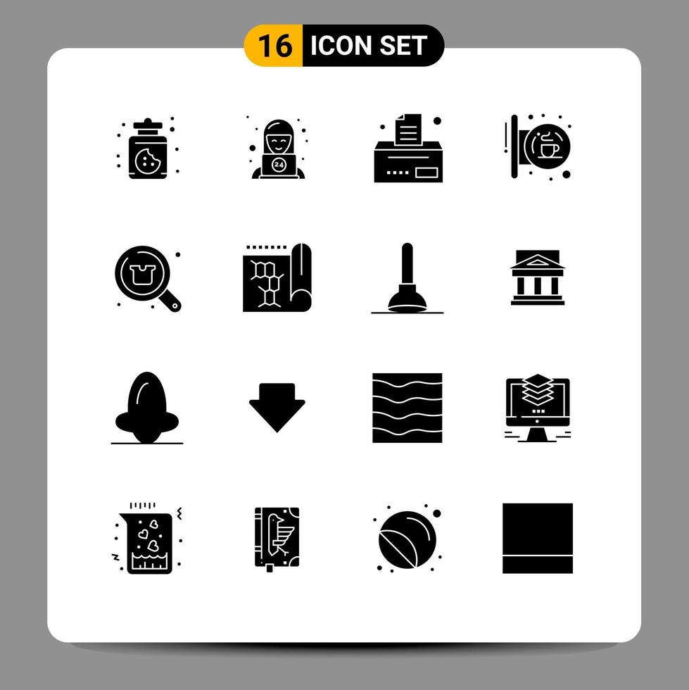 16 Creative Icons Modern Signs and Symbols of search buy business signal hanging signpost Editable Vector Design Elements