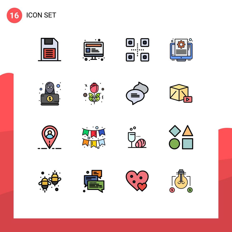 paquete de iconos de vectores de stock de 16 signos y símbolos de línea para el archivo de página web de configuración de detectives elementos de diseño de vectores creativos editables de comida japonesa